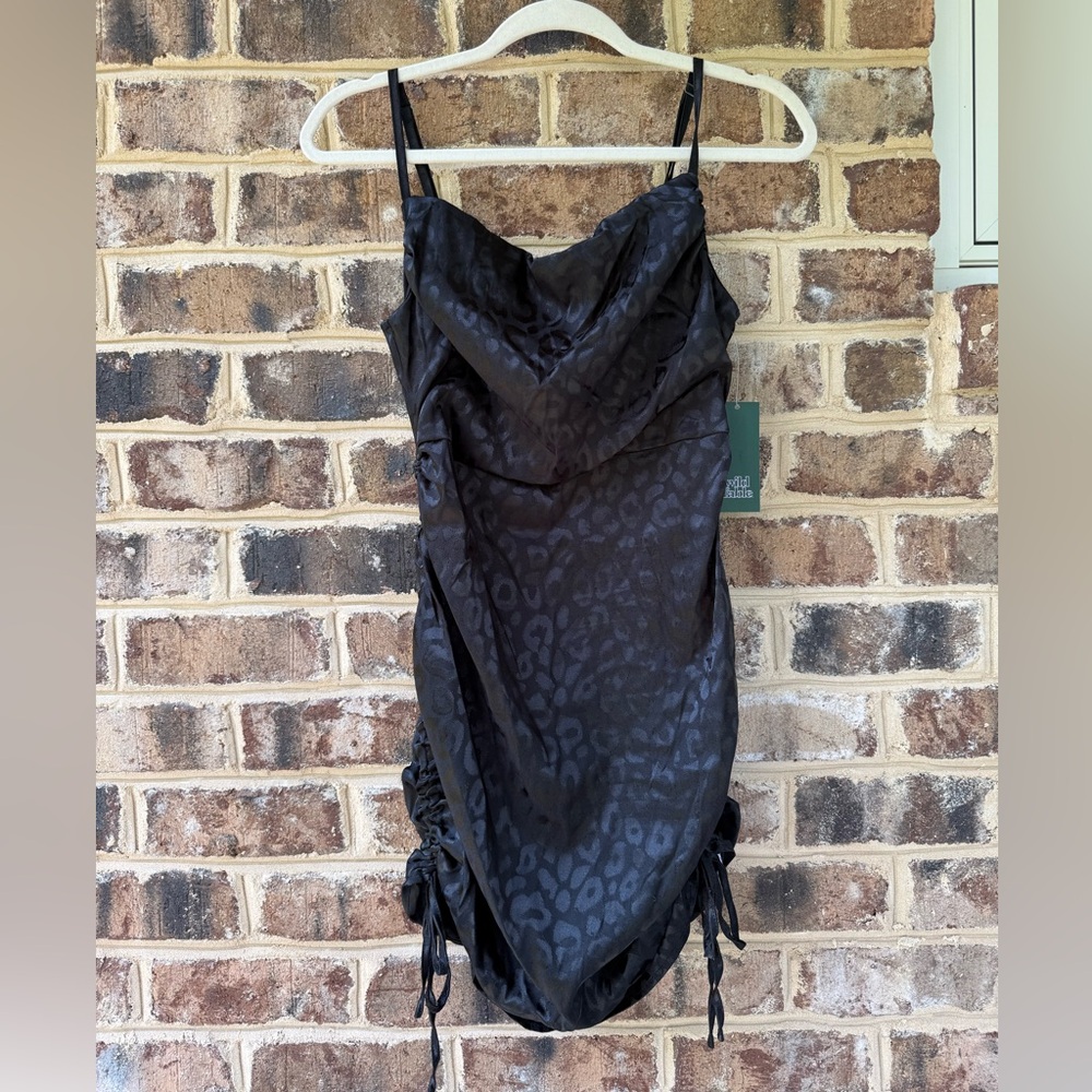 NWT Wild Fable Black Leopard Print Mini Dress